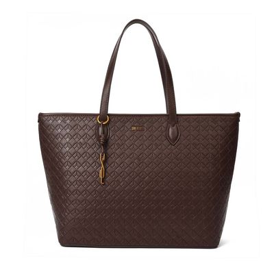 Shopper Material Soft Cubos Dark Cocoa