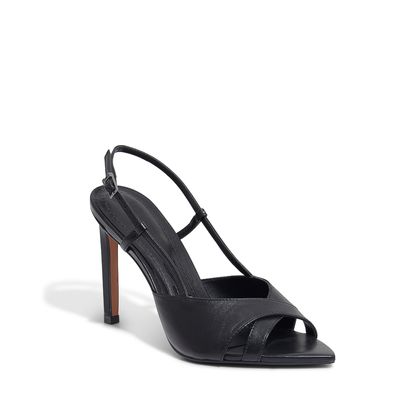 Peep Toe Couro Pelica Soft 2 Preto