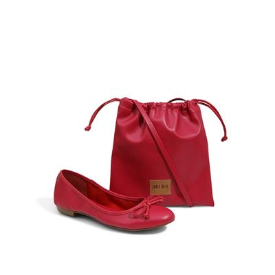 Sapatilha Infantil Pink Com Bolsa