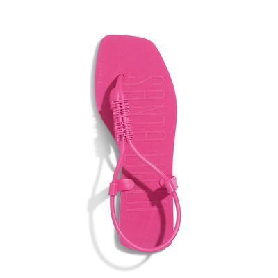 Rasteira Borracha Hot Pink