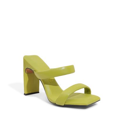 Mule Couro Pelica Premium Amarelo Hot Oliva