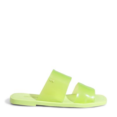 Rasteira Borracha Neon Verde Oliva
