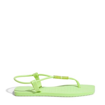 Rasteira Borracha Neon Verde Oliva