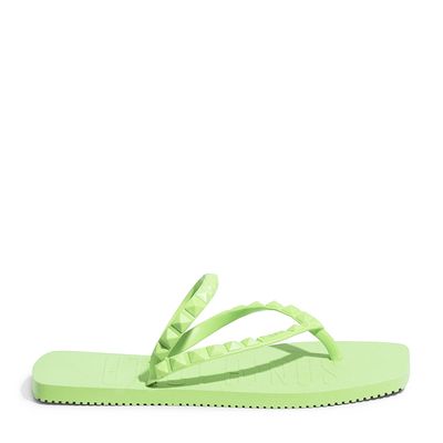 Flip Flop Borracha Neon Verde Oliva