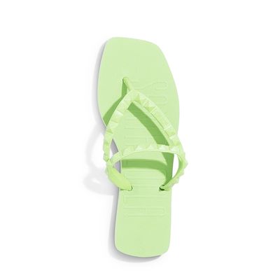 Flip Flop Borracha Neon Verde Oliva