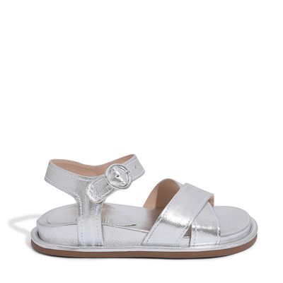 Rasteira Soft Infantil Prata Metallic
