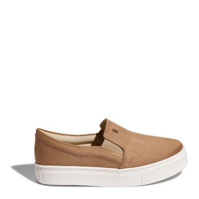 Tênis Slip On Suede Bege