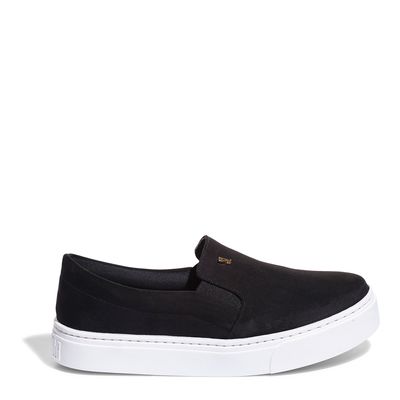 Tênis Slip On Suede Preto