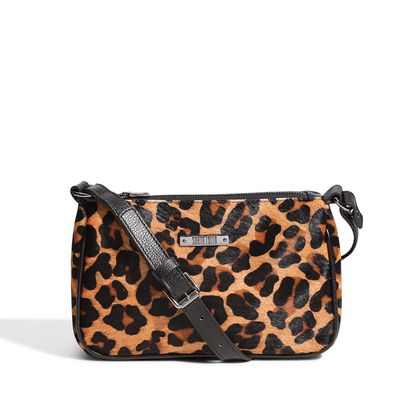 Bolsa Couro Pelo Estampa Onça