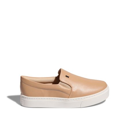 Tênis Slip On Bege Flat
