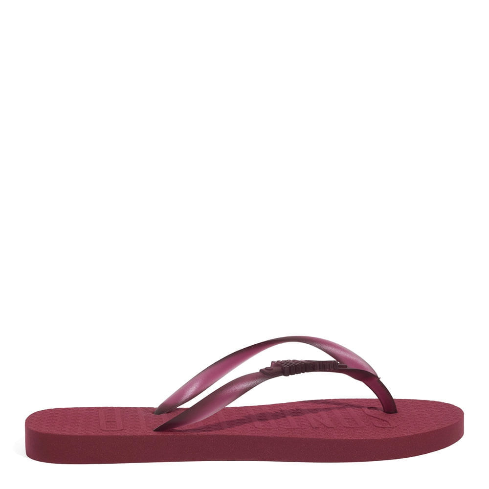 Chinelo Flip Flop Borracha Bico Redondo Marrom Cocoa - Santa Lolla