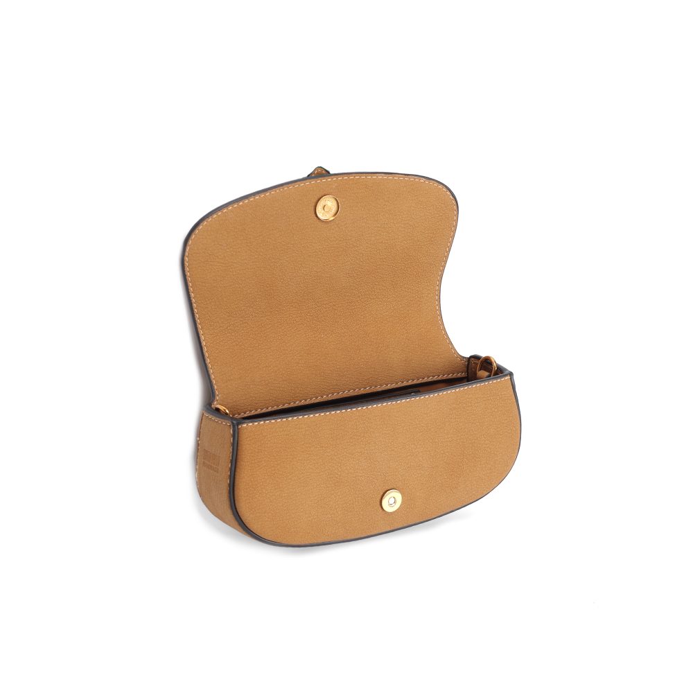 Bolsa Nobuck Pequena Transversal Marrom Cadeado - Santa Lolla
