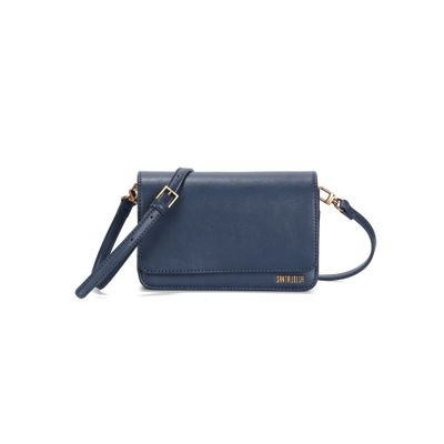 Bolsa Pequena Soft Liso Azul Marinho Transversal