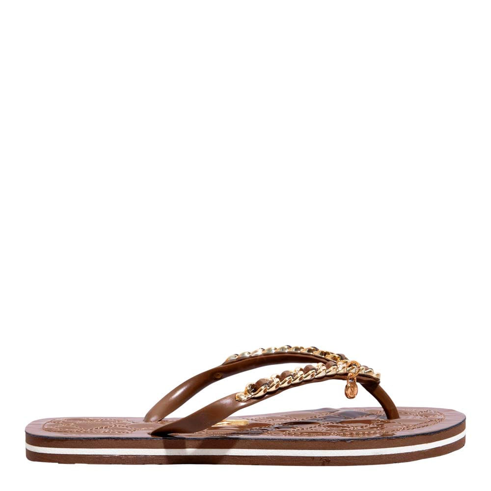 Chinelo Flip Flop Verniz Anzeli Corrente Terra - Santa Lolla