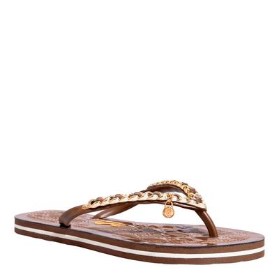 Chinelo Flip Flop Verniz Anzeli Corrente Terra