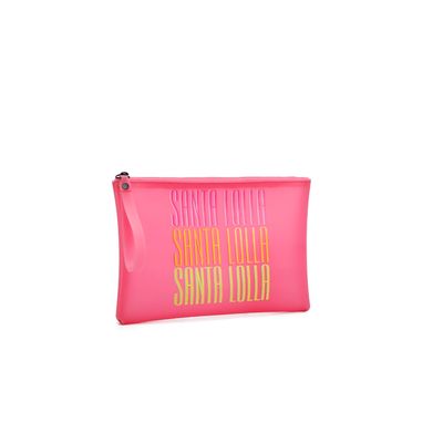 Clutch Borracha Rosa Hibisco