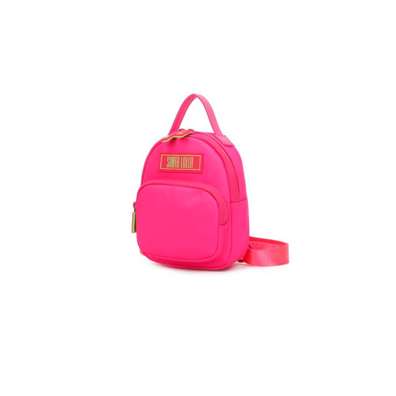 Mini Mochila Infantil Com Orelhas de Gatinho Nylon - Lilás