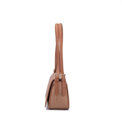 Bolsa Linho Marrom Rust