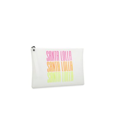 Clutch Borracha Branco Gelo