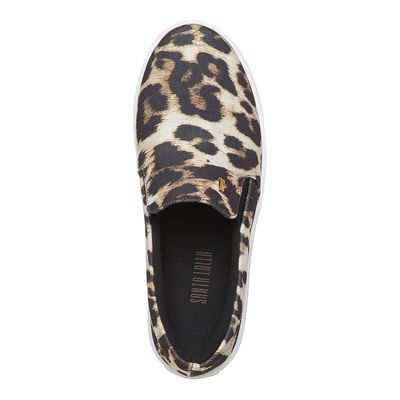 Tênis Slip On Lona Animal Print Estampa Onça