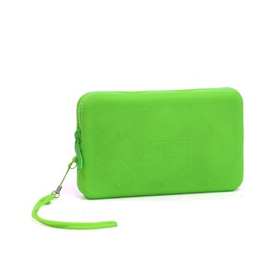 Bolsa Clutch Verde Borracha Alça