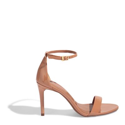 Sandália Verniz Anzeli Bege Blush