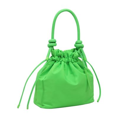 Bolsa Bucket Verde Nylon Cordão