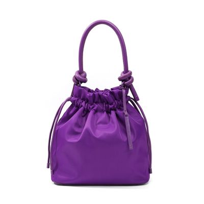 Bolsa Bucket Roxa Nylon Cordão