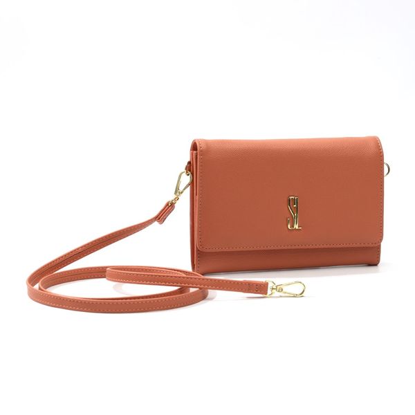 Bolsa Pequena Caviar Caramelo Alça Transversal