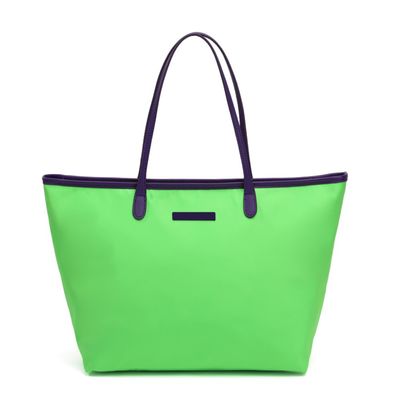 Bolsa Shopper Universitária Nylon Verde e Azul