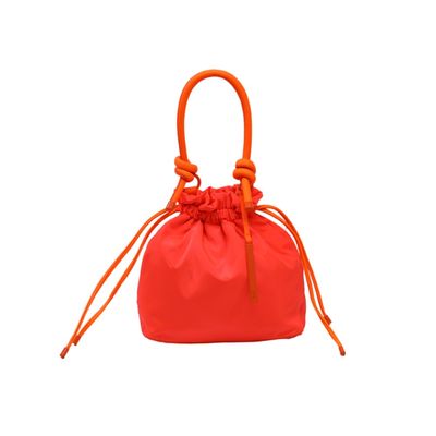 Bolsa Bucket Laranja Nylon Cordão