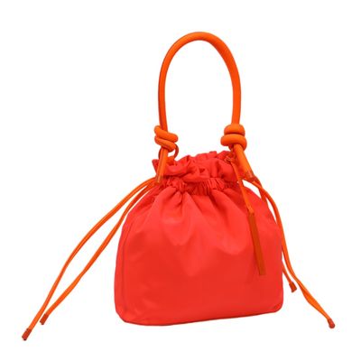 Bolsa Bucket Laranja Nylon Cordão