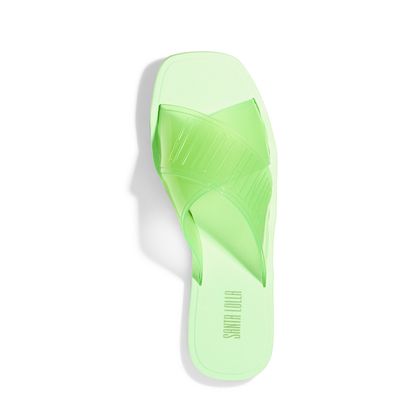 Rasteira Borracha Maça Verde