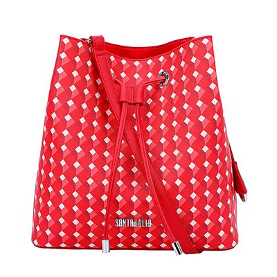 Bolsa Risco Cubos Vermelho
