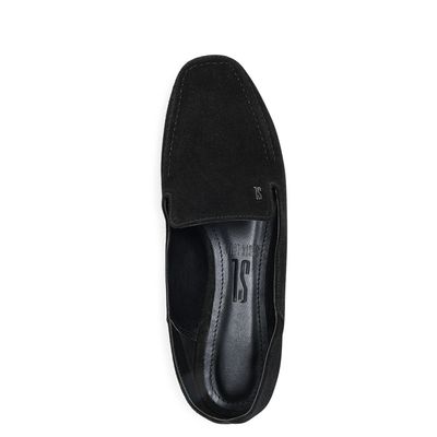 Mocassim Couro Camurça Preto