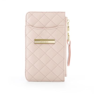 Carteira Caviar Vertical Nude Rosado