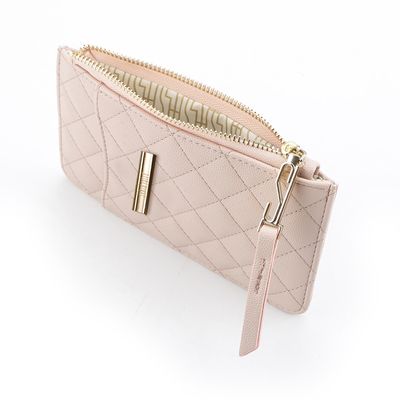 Carteira Caviar Vertical Nude Rosado