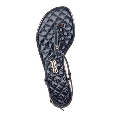 Rasteira Verniz True Navy