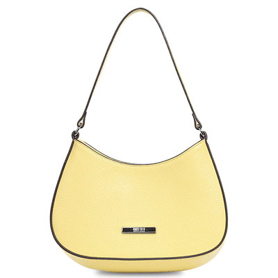 Bolsa de Ombro Couro Floater Amarelo Limão
