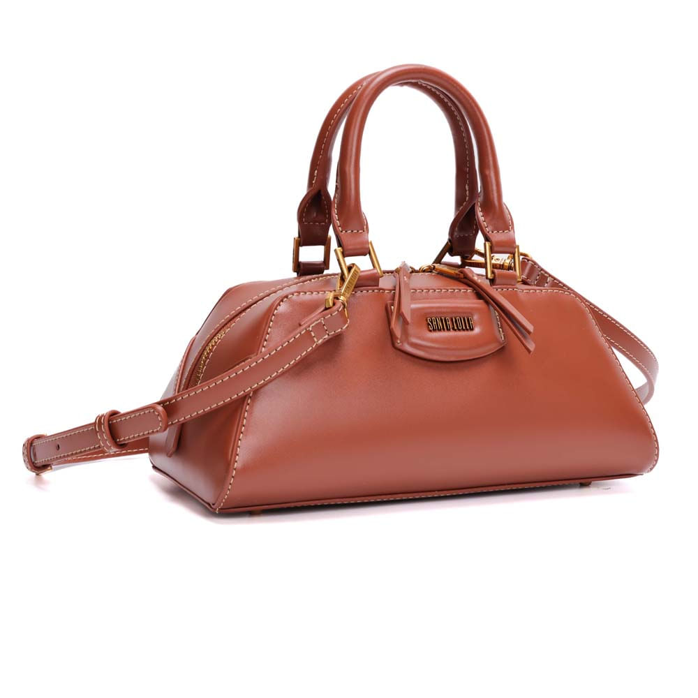 Bolsa Média Soft Alça Dupla Marrom Terracota - Santa Lolla