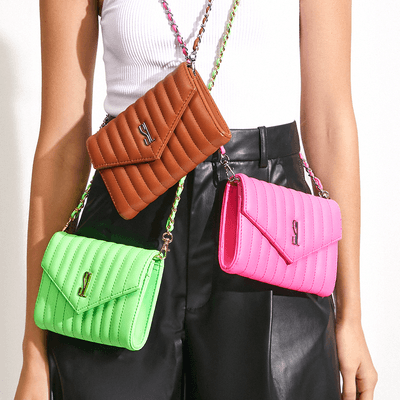 Bolsa Pequena Verde Neon Transversal