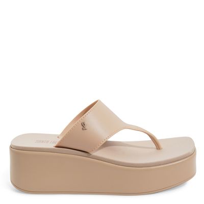 Flip Flop Borracha Bege Areia