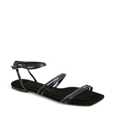 Rasteira Couro Confort Preto