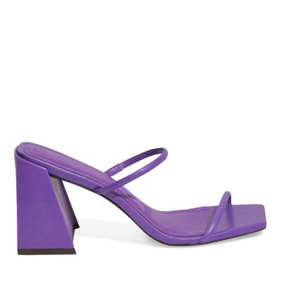 Mule Couro Pelica Soft Roxo