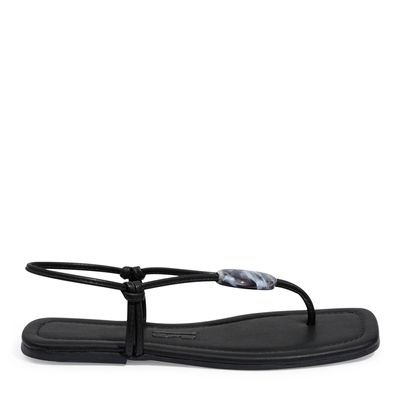 Rasteira Napa Santorine Preto