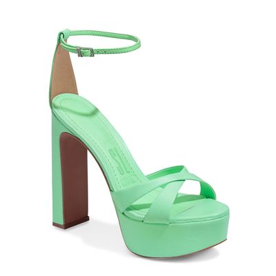 Sandália Couro Pelica Soft Verde Menta
