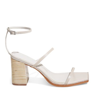 Sandália Couro Pelica Soft Branco Gelo