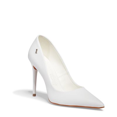 Scarpin Couro Pelica Premium Branco