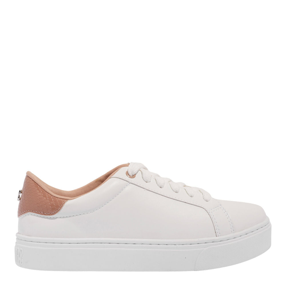 Tênis Floater Lux Branco E Rosa Recortes - Santa Lolla