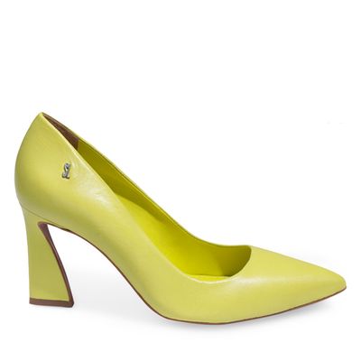 Scarpin Couro Pelica Soft Limão